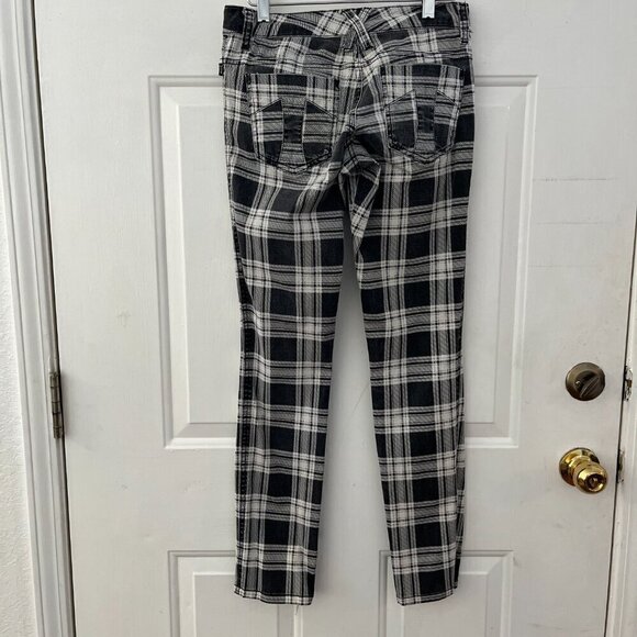 Tripp NYC Goth Punk Emo Plack Plaid Skinny Stretch Pants Sz 3 - Picture 4 of 10
